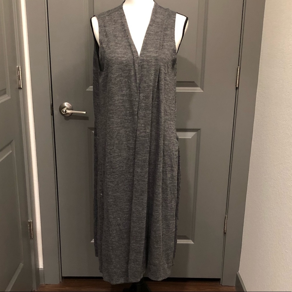 LuLaRoe Grey MIDI Sleeveless Cardigan - Picture 1 of 4